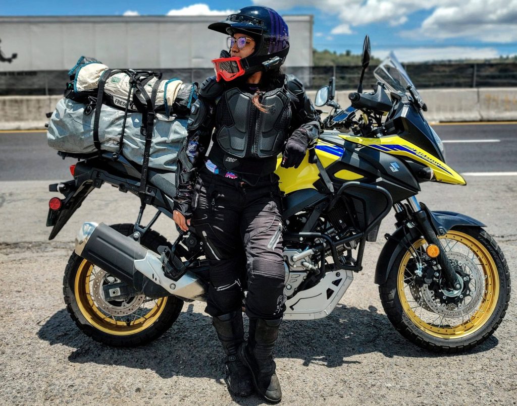Jessie Biker con equipo de protección
