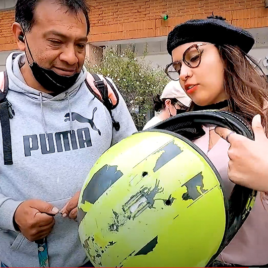 Iniciativa de campaña de cambio de casco.