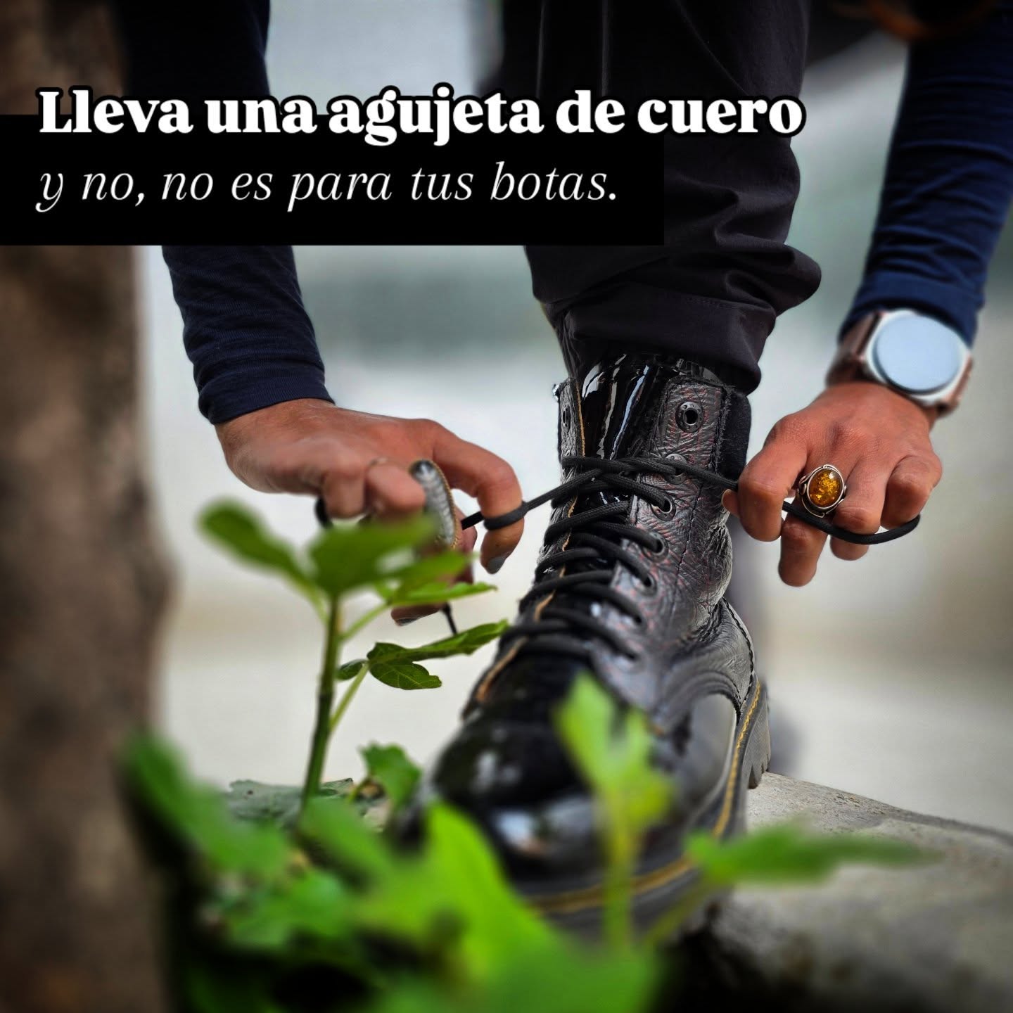 Agujeta de cuero hack